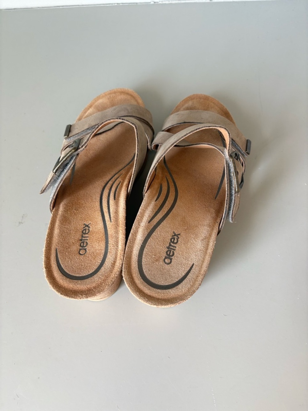 Aetrex Kimmy Arch Support Wedge Sandal Size 7 - Picture 5 of 11